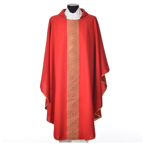 Gothic Chasuble with cross embellishments in polyester 5