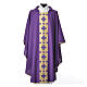 Sacred Chasuble in polyester with regular crosses s3