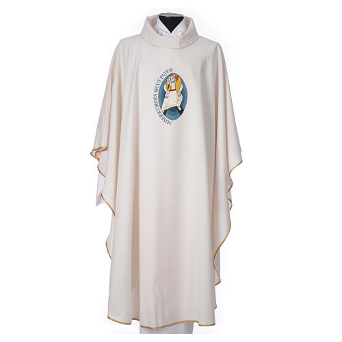 STOCK Chasuble Jubilee with LATIN stamp 100% polyester 1