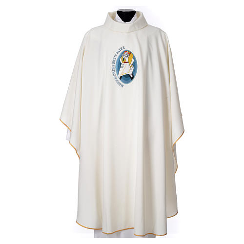 STOCK Chasuble Jubilee with LATIN application 100% polyester 4