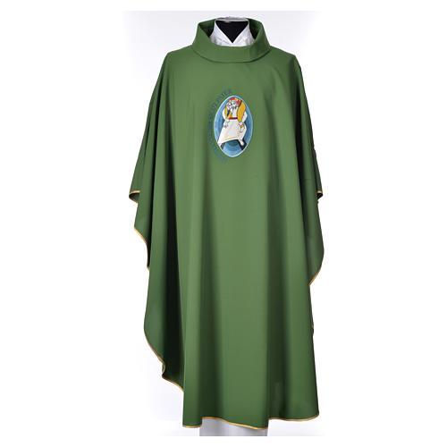STOCK Chasuble Jubilee with LATIN application 100% polyester 6