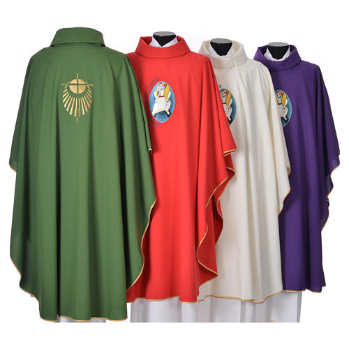STOCK Chasuble Jubilee with LATIN application 100% polyester 2