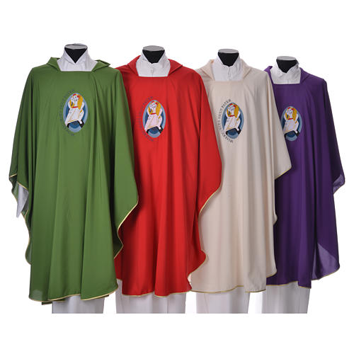 STOCK Casula Giubileo Misericordia 100% poliestere LATINO ricamo macchina 1