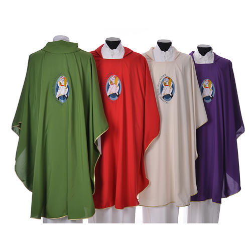 STOCK Casula Giubileo Misericordia 100% poliestere LATINO ricamo macchina 2