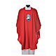 STOCK Chasuble Jubilee with LATIN machine embroided logo 100% polyester s5