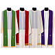 Chasuble in 100% polyester with damask filigree stole and three crosses Gamma s7