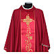 Chasuble in 100% wool and machine embroidered stole Gamma s4