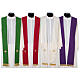 Chasuble in 100% wool and machine embroidered stole Gamma s10