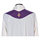 Chasuble in 100% wool and machine embroidered stole Gamma s11