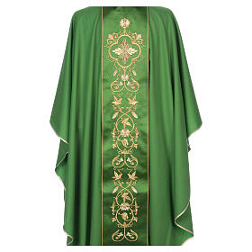 Catholic Chasuble in 100% wool and machine embroidered stole Gamma