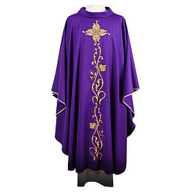 Chasuble in 100% polyester, machine embroidered Gamma