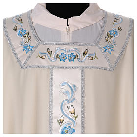 Marian chasuble in 100% wool with embroidered stole Gamma