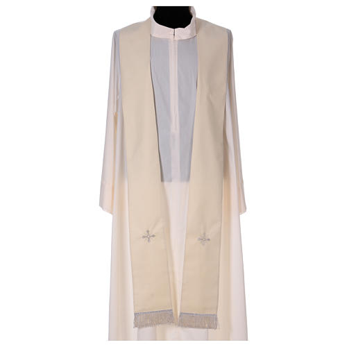 Marian chasuble in 100% wool with embroidered stole Gamma 5