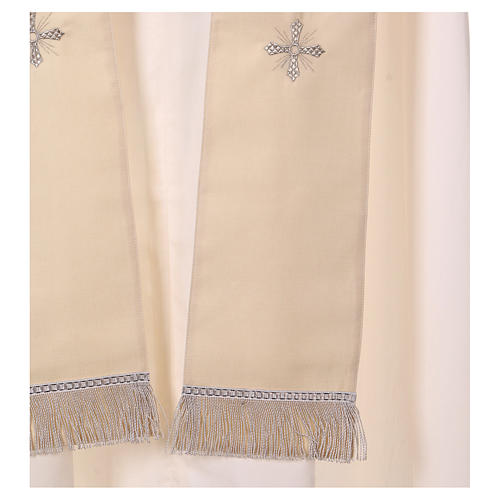 Marian chasuble in 100% wool with embroidered stole Gamma 6