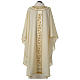 Chasuble in 100% wool with machine embroidered satin stole Gamma s4