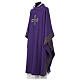 Chasuble in 100% polyester with inserts in fabric and embroidered cross Gamma s6