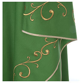 Chasuble in 100% wool with embroidered cross on neck Gamma