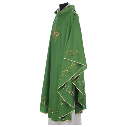 Chasuble in 100% wool with embroidered cross on neck Gamma 11