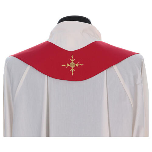 Chasuble in 100% wool with embroidered cross on neck Gamma 15