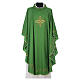 Chasuble in 100% wool with embroidered cross on neck Gamma s3