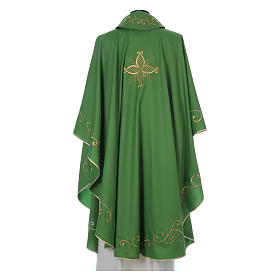 Chasubles: Chasuble 100% laine brodée croix autour et sur le col
