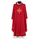 Semi-Gothic Chasuble in 100% wool with embroidered cross on neck Gamma s6