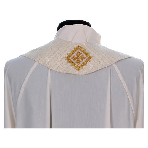 Chasuble in 100% wool with lurex and super soft damask stole Gamma 8