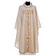 Chasuble in 100% wool with lurex and super soft damask stole Gamma s1
