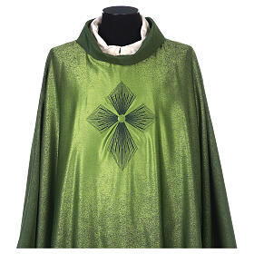 STOCK Chasuble blended colour with embroided Cross, wool Gamma