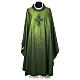 STOCK Liturgical Wool Chasuble in blended color with embroided Cross Gamma s3