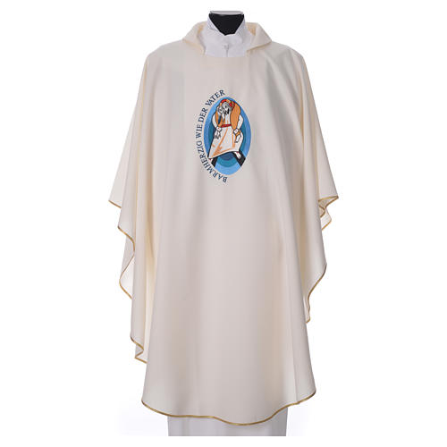 STOCK Pope Francis' Jubilee Chasuble with GERMAN writing 4