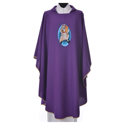 STOCK Pope Francis' Jubilee Chasuble with English writing 6