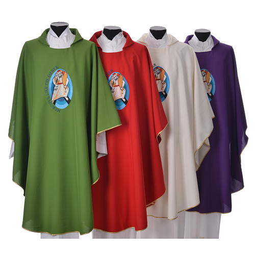 STOCK Pope Francis' Jubilee Chasuble with English writing 1