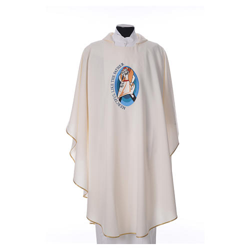 STOCK Pope Francis' Jubilee Chasuble with English writing 3
