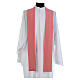 Pink chasuble, 100% polyester, golden cross s8
