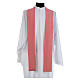Chasuble rose 100% polyester croix dorée s8