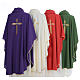 Chasuble gold cross embroidery 100% polyester s2