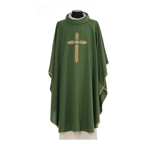 Gold Embroidered Cross Chasuble 100% polyester 3