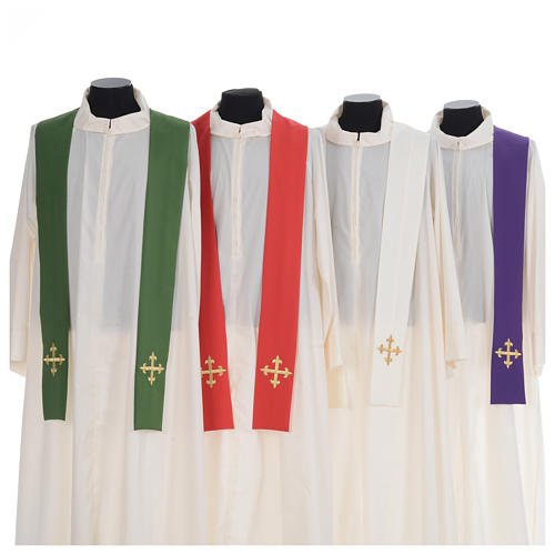 Gold Embroidered Cross Chasuble 100% polyester 7