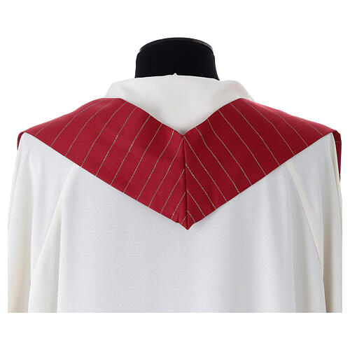Chasuble in double twist wool, hand-woven fabric 16