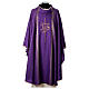 Chasuble in double twist wool, hand-woven fabric s3