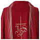 Chasuble in double twist wool, hand-woven fabric s10
