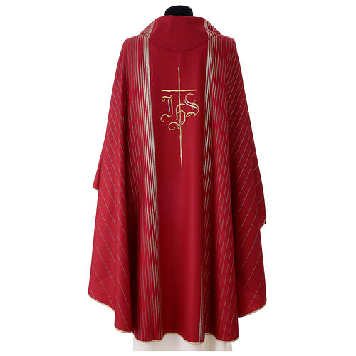 Chasuble laine double retors tissu travaillé 9