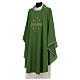 Chasuble in polyester crepe with central cross and for crosses s4