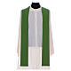 Catholic Chasuble in polyester crepe with central cross and four crosses s5