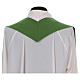 Catholic Chasuble in polyester crepe with central cross and four crosses s6
