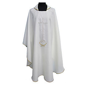 Monastic Chasuble with cross and loaves, golden embroidery