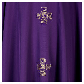 Chasuble with three crosses and woven embroideries