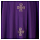Chasuble with three crosses and woven embroideries s2