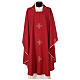 Chasuble with three crosses and woven embroideries s4